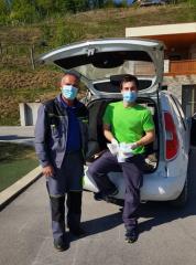 Gasilci raznasajo maske, foto arhiv PGD Volcje Njive (2)